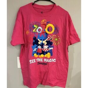 Disneyland Walt Disney World 2020 Women's Pink Short Sleeve Tshirt Size L Large